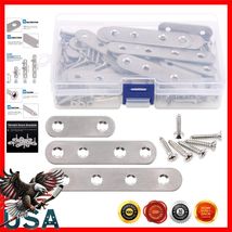 35-Piece Stainless Steel Flat Brace Brackets Set with 80 Screws - Elegan... - $490.86 MXN