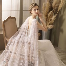 Flower Wedding Cape, Spring Wedding Accessory, Unique Shoulder Veil, Flower Tull - £111.84 GBP