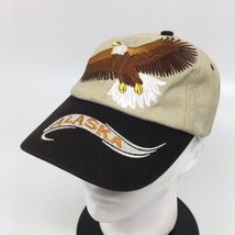 Arctic Circle &quot;Alaska&quot; Eagle American Black/Tan Strapback Embroidered Cap Hat  - £9.61 GBP