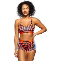 PSD Women's Race Check Sports Bra, Red, Size Medium - $19.80