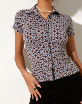 Motel Rocks Yejin Shirt In Retro Tile (MR27) - £11.08 GBP