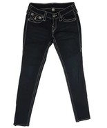 True Religion Jeans Womens 25 Black Denim Skinny W/Flaps Jeans 25x30 Mad... - £24.00 GBP