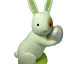 Midwest Large Bunny 9 inches Flocked Bunny Holding Easter Egg Figurine NWT - £13.72 GBP