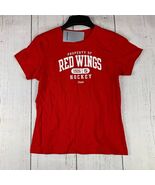 Detroit Red Wings NHL Medium Reebok Casual T-Shirt Red New Youth Girls - $13.94 CAD