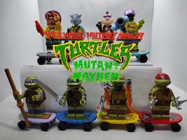 Custom Teenage Mutant Ninja Turtles set of 8 figures  - £22.33 GBP