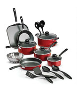 Tramontina Primaware 18 Piece Non-stick Cookware Set, Red - $79.02 CAD