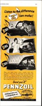 1946 Pennzoil, picture the difference a Z can make, Vintage Print Ad e8 - $25.98