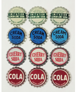 Lot Of 12 Assorted Unused Bottle Caps Cork Lined - $187.65 MXN