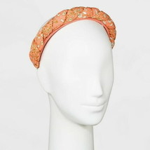 Ditsy Floral Braided Headband - Universal Thread Pink Coral White Flowers - £7.85 GBP