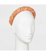 Ditsy Floral Braided Headband - Universal Thread Pink Coral White Flowers - £7.86 GBP