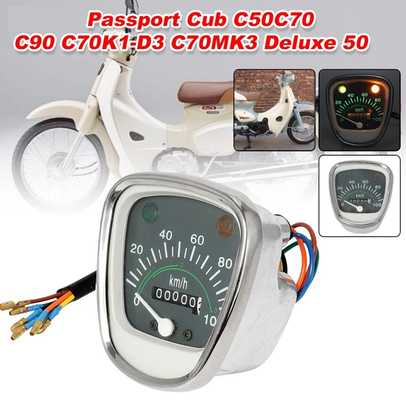 Retro Speedometer Tachometer Odometer Instrument for Honda Passport Cub C50 C70 - £18.95 GBP