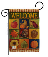 Autumn Collage Burlap - Impressions Decorative Garden Flag G163046-DB - $22.97
