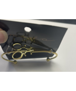 Moda Fabric Bangle Scissor Gold MJ102 Moda Findings - $13.33 CAD