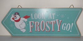 Frosty The Snowman Look At Frosty Go Wood Wall Plaque Sign Christmas Decor - $12.86