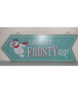 Frosty The Snowman Look At Frosty Go Wood Wall Plaque Sign Christmas Decor - £10.11 GBP