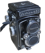 Yashica-635 TLR 35mm/ 120mm Film Camera 1:3.5 f=80mm Lens/Lens Cap - WORKS - €144,58 EUR