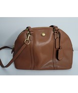 Coach Peyton Cora Domed Brown Leather Satchel Handbag Bag Purse F25671 - $64.99