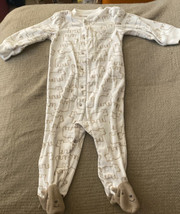 Carter’s Baby Pajamas One Piece 9 months White w/ Bears - $4.64