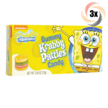 3x Packs Frankford Spongebob Squarepants Krabby Patties Gummy Candy | 2.54oz - £9.30 GBP