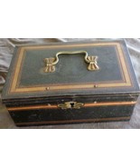 Vintage Lockable Tin Treasure Chest – With Second Inside Removable Compa... - €23,21 EUR