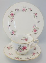 Crown Staffordshire Tea Cup Saucer Luncheon Set Pink Roses England Bone ... - £11.87 GBP