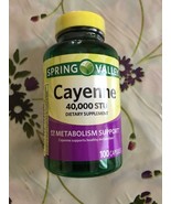 Spring Valley Cayenne Pepper (100) Capsules Pills Capsaicin 40,000 STU F... - $12.86