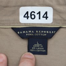 Banana Republic Shirt Mens L Brown Polo Fitted Pima Cotton Casual Short Sleeve - $18.69