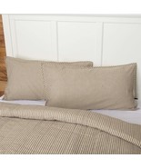 Mill Ticking Stripe Sham - King Black White Striped Farmhouse Cotton Single - £25.84 GBP