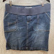 Women&#39;s Old Navy Maternity Stretch Blue Jean Double Waist Denim Skirt Sz... - £8.11 GBP