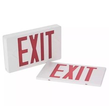 Lighted Exit Sign with Illuminated Double Face, Red Letters and Battery ... - £19.60 GBP