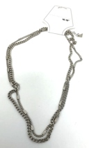 Sterling Forever Double Chain Necklace 16&quot;-18&quot;, New - £15.14 GBP