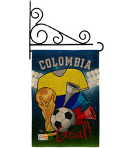 World Cup Colombia Soccer Burlap - Impressions Decorative Metal Fansy Wall Brack - £26.86 GBP