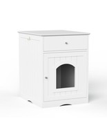 Wooden Pet House Cat Litter Box Enclosure with Drawer, Side - €151,48 EUR