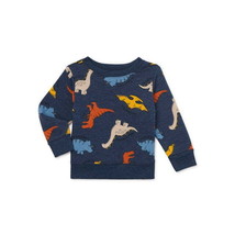 Garanimals Baby Boy Long Sleeve Print Fleece Sweatshirt, Size 12 Months Navy - £7.90 GBP