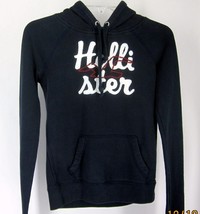 HOLLISTER Girls Small Blue Pullover Hoodie Stitched Graphic Pockets Line... - $13.20