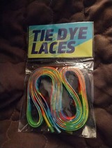 Pair Of Shoe Laces Tie Dye Rainbow Colorful Laces Flat For All Shoes 35” - $6.92