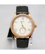 New GUESS U0642L3 Elegant Crystal Accented Stainless Steel Leather Women... - $123.75