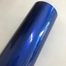 50x500cm Gloss lic Vinyl Film Blue Candy Glossy Car Wrap Foil With Air Bubble Fr - £84.50 GBP