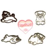 Pug Lover Wrinkly Dog Breed Pet Pup Puppy Set Of 5 Cookie Cutters USA PR1308 - $13.99