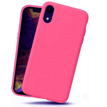 for iPhone X/Xs Liquid Silicone Gel Rubber Shockproof Case HOT PINK - £6.05 GBP
