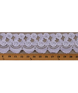3.5&quot; White Rayon Venice Lace Trim Border Scalloped Rosettes Bridal Trim ... - €8,54 EUR