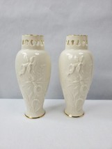 Lenox Vase of Orchids Grace Gold Trim Limited Edition Vintage 1990 Set of 2 - £33.63 GBP