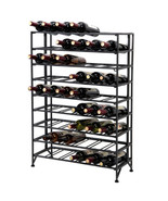 Wine Rack Freestanding Floor Stand, 9 Tier Wine Bottle Shelf - £356.68 GBP