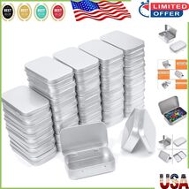 40 Pack Rectangular Metal Hinged Tins for Stylish Storage &amp; Organization - $61.53 CAD