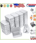 40 Pack Rectangular Metal Hinged Tins for Stylish Storage &amp; Organization - $61.53 CAD