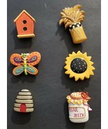 Fall Theme Resin Button Covers Lot 6pcs - £4.69 GBP