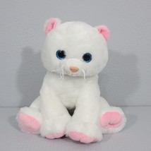 Bear Factory Cat 10 inch Plush White Pink Kitty Vintage Stuffed Animal Toy 2001 - £12.17 GBP