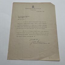 Antique Letter Masonic Stanfield Lodge No. 217 Denton Texas 1932 J. W. E... - $26.40