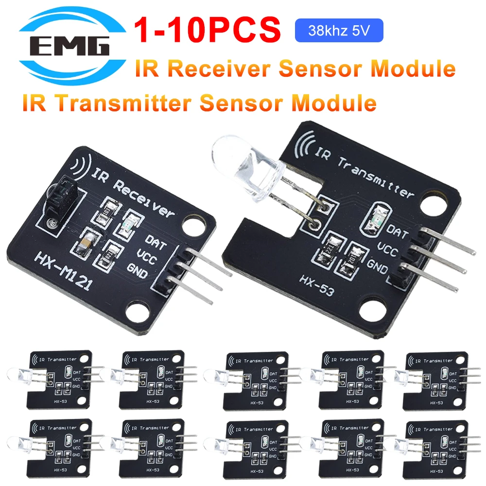 1-10PCS Digital 38khz IR Infrared Receiver Sensor Module 5V IR Transmitter - $8.60+