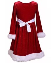 Girls Dress Santa Christmas Bonnie Jean Glitter Sequined Holiday Party $... - £30.97 GBP